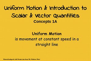Phys1A: Scalar vs. Vector