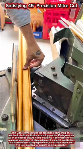 Satisfying 45° Precision Mitre Cut 📐✨ #shorts #engineering