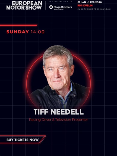 From Formula 1 to Top Gear and Fifth Gear, Tiff Needell has driven just about everything. Joined by Declan Quigley, he looks back on a career spent pushing the limits in some very serious machinery. This time next week, this Sunday session is one not to miss — secure your ticket now.