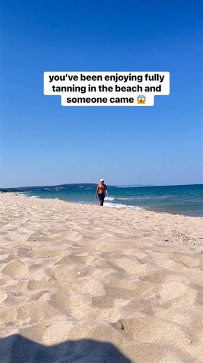 full body tanning and someone came 🫣#nudebeach #beach #fun | Juan
