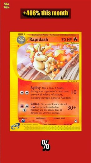 🚀 Rapidash climbing fast - 408% in 30 days, now £26.49 #pokemon
