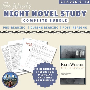 Night Novel Study Unit | Elie Wiesel Complete Unit Plan, Activities, Discussion