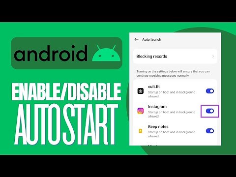 How to Enable or Disable App Auto starting on Android
