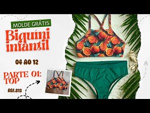 How to Make a Children's Bikini Step by Step with Free Pattern - Top Ref. 813