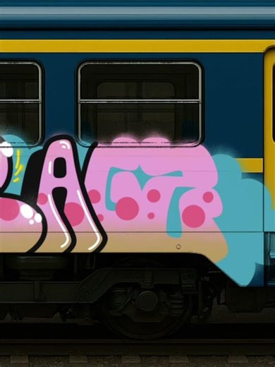 Graffiti timelapse - Procreate subway art (Bagz)