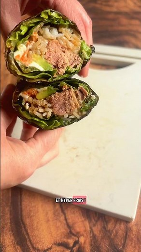 Wrap léger et équilibré faible en calorie avec des feuilles de riz- idéal pour manger au bureau 💯🥙