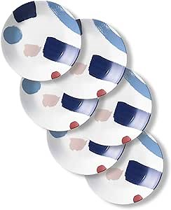 Corelle Chip Resistant Appetizer Plates, 6-Piece, Vivid Splash