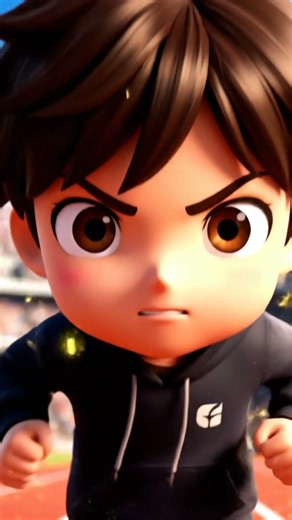 “Determined 3D Cartoon Boy Running | Animated Short Clip”