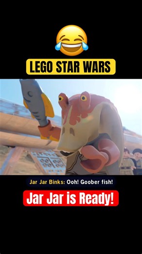 When Jar Jar Thought He Could Actually Fight #LegoStarWars #Funny