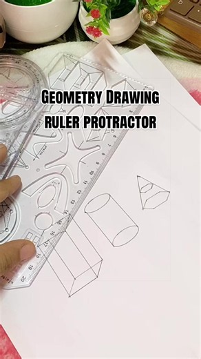 Multi-functional geometric drawing ruler set ruler multi-flower ruler protractor for shape #students #geometry #ruler #drawing #shape