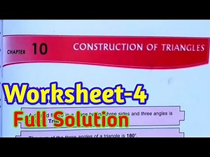 ||DAV Class 7 Maths Ch-10 WS-4 Full Solution||Construction Of Triangles Worksheet-4|Study With Deep|