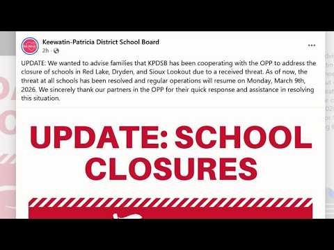 VIDEO:  Kenora-Patricia School Board closes all schools, OPP investigate bomb threat