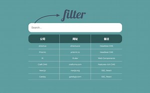 JavaScript 列表过滤查询 (list filter)