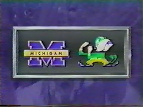 1988 Michigan @ Notre Dame; CBS; College Football