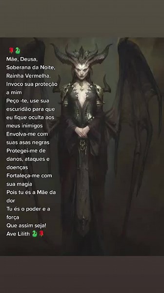 Ave Lilith 🐍🐍 #lilith #oração