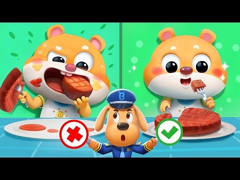 Chew Your Food | Good Eating Habits | Kids Cartoon | Police Cartoon | Sheriff Labrador | BabyBus