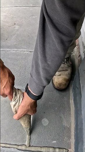 How to repair bluestone joints. #diy #satisfying #construction #masonry