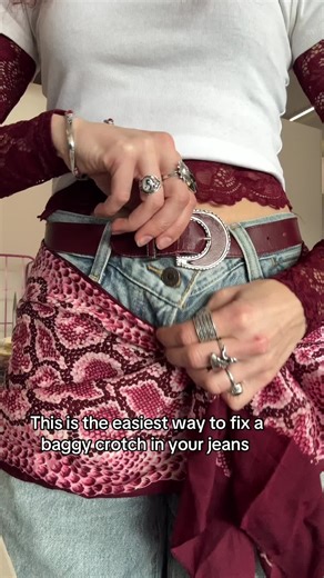 Easy Fix for Baggy Crotch in Jeans