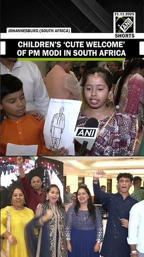 Children’s ‘cute welcome’ to PM Modi for G20 in South Africa