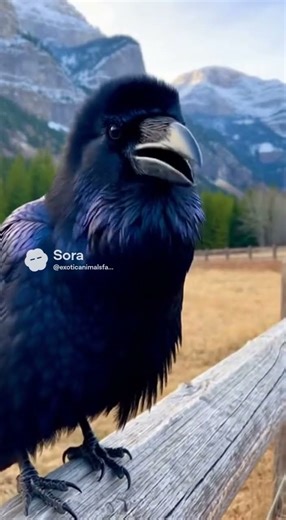 A Talking Raven?! This Is Wild 😳 #animals #wildlife