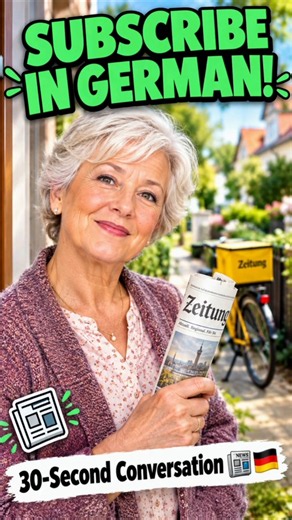 Subscribing to a Newspaper in German 📰🇩🇪 | 30-Second Conversation (A2)