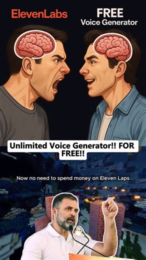 Nikhil | Coding + AI Tools on Instagram: "Comment “VOICE” & I’ll DM you the link! This FREE AI voice generator just DESTROYED ElevenLabs  ✅ 400+ voices  Supports 60+ languages (Hindi, English & more)  No signup, no limits, just type & generate!  Perfect for Reels, Shorts, Podcasts & more. Why pay when you can get this for FREE? ( aitools, ai tool, elevenslab, voice generator, ai voice generator, free voice generator, content, student)"