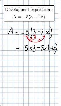 ⚡ Développer une expression par simple distribution #maths #seconde #college #calculs #lycée
