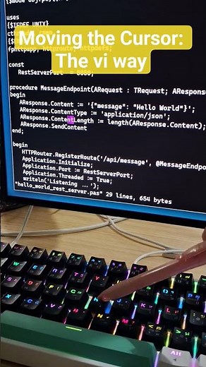 You may use arrow keys instead, but they are not as close as HJKL to others alphabet keys. #vi #vim
