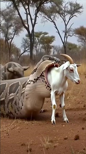 will python swallow goat? 🐸🐐🫣 #python #goat #rescue