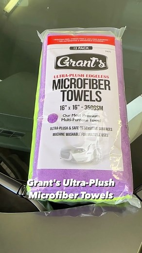 13K views · 150 reactions | The word is out! Our Grant’s Ultra-Plush Edgeless Microfiber Towels are a customer favorite! These 350 GSM dual-sided towels feature two different naps...longer for dust and shorter for wax, compound, and polish removal. #HarborFreight #detailing #detailer #carwash #microfibertowels | Harbor Freight | Facebook