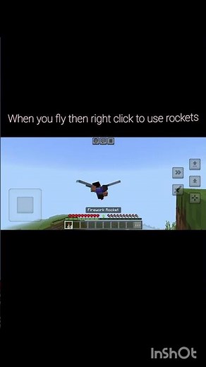 How to fly with elytra using rockets in Minecraft #minecraft #gaming #shorts