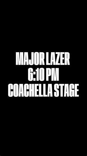 SUNDAY 6:10 PM COACHELLA STAGE