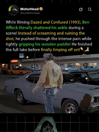 While filming Dazed and Confused (1993), Ben Affleck hid a terribly painful ankle injury