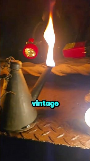 Before miners wore electric headlamps their lives depended on this small flame 🤯Vintage Mining Lamp