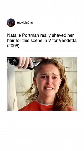 MovieIcons on Instagram: "Natalie Portman’s head-shaving scene in V for Vendetta (2006) is one of the most unforgettable moments in modern cinema — and it was completely real. The entire scene was filmed in one take with three cameras rolling, capturing every raw emotion. Portman actually looked forward to buzzing her hair, saying she’d wanted to do it for years. Follow @movieic0ns for more film details. 🎬￼ 🎬 Movie Details Title: V for Vendetta Year: 2006 Director: James McTeigue Writers: The