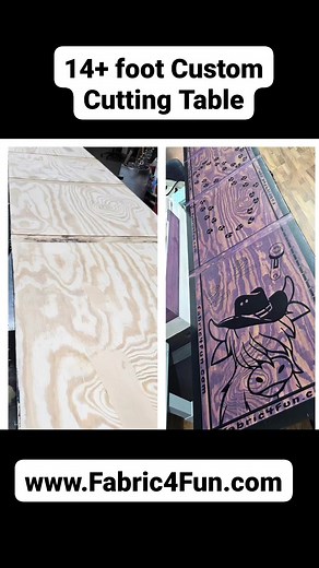 14 foot Custom Cutting Table #fabric4fun | Fabric 4 Fun