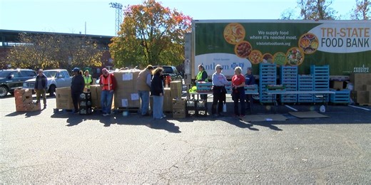 Tri-State Food Bank hands out food to families in need