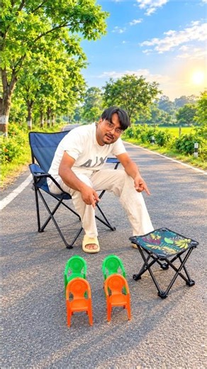 3 Ta Folding Stool and Folding Chair for Camping & Travelling