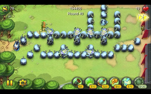 【经典塔防游戏up全球第二】ios端fieldrunners（坚守阵地）grassland地图extended模式hard