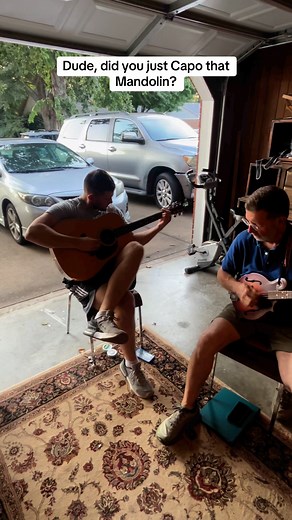 What happens when you Capo your Mandolin… #bluegrass #bluegrassmusic #bluegrassband #bluegrasslife #mandolin #banjo #dobro #guitar #bluegrassguitar #thegravelyard #gravelyardband #arkansasbluegrass #livemusic #garage #comedy #aaronfarris #musicians #musicianlife #MusiciansOfInstagram #SPBGMA #ibma #MusicLovers #music | The Gravel Yard