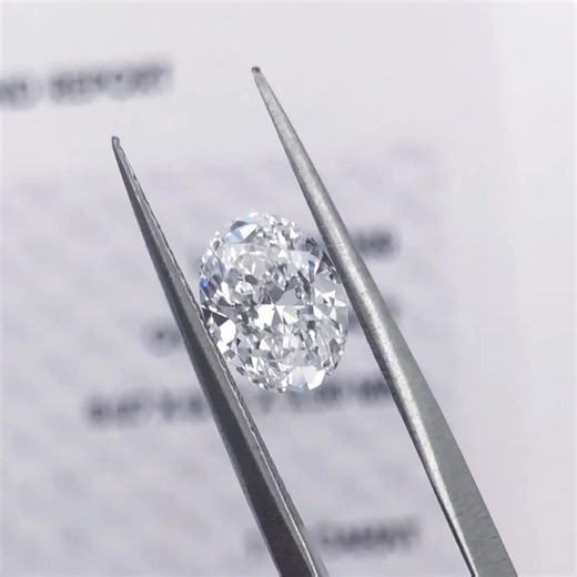 HPHT CVD Lab Grown Diamond  0.5ct 1ct 1.5ct 2ct 3ct   Oval  Shape  Lab Created Diamond GIA IGI Certificate
