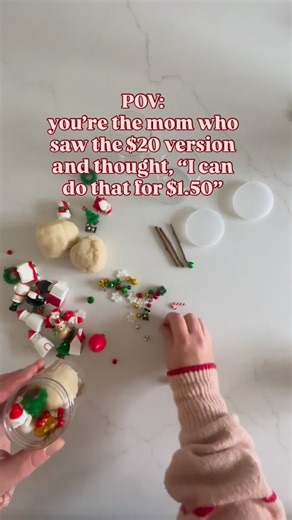 Lizzie Assa, MsED| Play and Parenting on Instagram: "They won’t remember how much you spent. They’ll remember how it made them feel. I’ve been making these playdough holiday jars for ten years, and it never gets old. The glitter, the giggles, the way their little fingers dig through snow-white dough looking for tiny holiday treasures. That’s the part that sticks. Not the $25 price tag. This cost me $1.50, 10 minutes, and a sprinkle of mom magic. COMMENT JARS below and I will send you the how to.