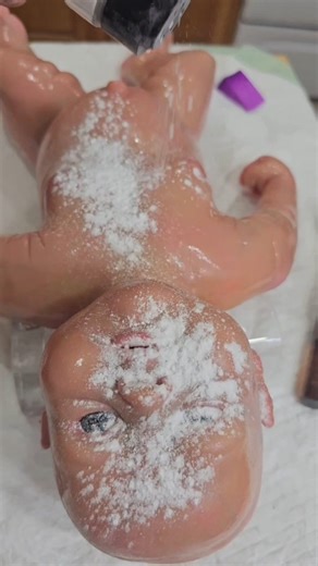 2K views · 255 reactions | Getting ready to do the final layer of work on this silicone doll. It's time to take away the shine and make her silky smooth. #silicone #reborn #baby #siliconedoll #rebornbaby #work #art #reels #reelsviral #reelsinstagram #instagood #reelsvideo | Nlovewithreborns2011 | Facebook