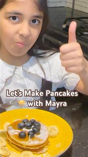 Cute Kids Cooking | My Daughter Makes Soft & Fluffy Pancakes 🥞