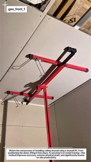 Installing Ceiling Drywall Solo Using a Drywall Lift | Fast & Precise Results