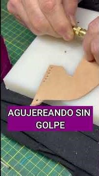 📌👉AGUJEREANDO SIN GOLPE🛠😍 #tips #artesaniasencuero #cuero #tutorial #cueroartesanal