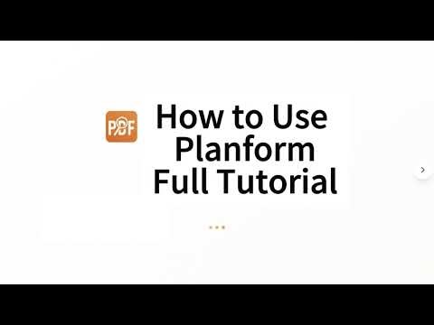PLANFORM - A Lightweight and Fast PDF Solution for Professionals