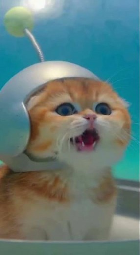 Kitty Pilot Dives Deep into Ocean – Epic Underwater Time Portal Adventure! 🐾🚀🌊小宇貓 - 海底驚現時空之門！太震撼了！