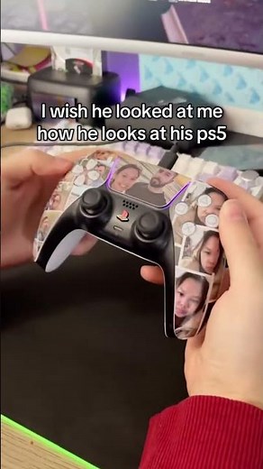 Made a photo PS5 Controller and now he won't put it down #ps5 #relationship #funny