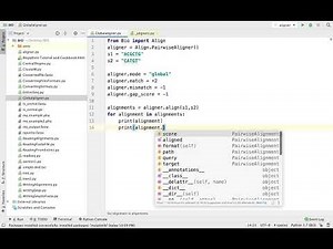 Biopython Alignment Tutorial | Needle-man Wunsch & Smith-Waterman Python | المحاذاة بالبايثون